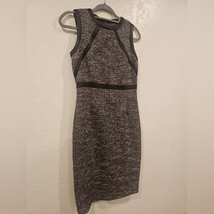 Magaschoni collection Brown Tweed Dress. Midi length - Size 6